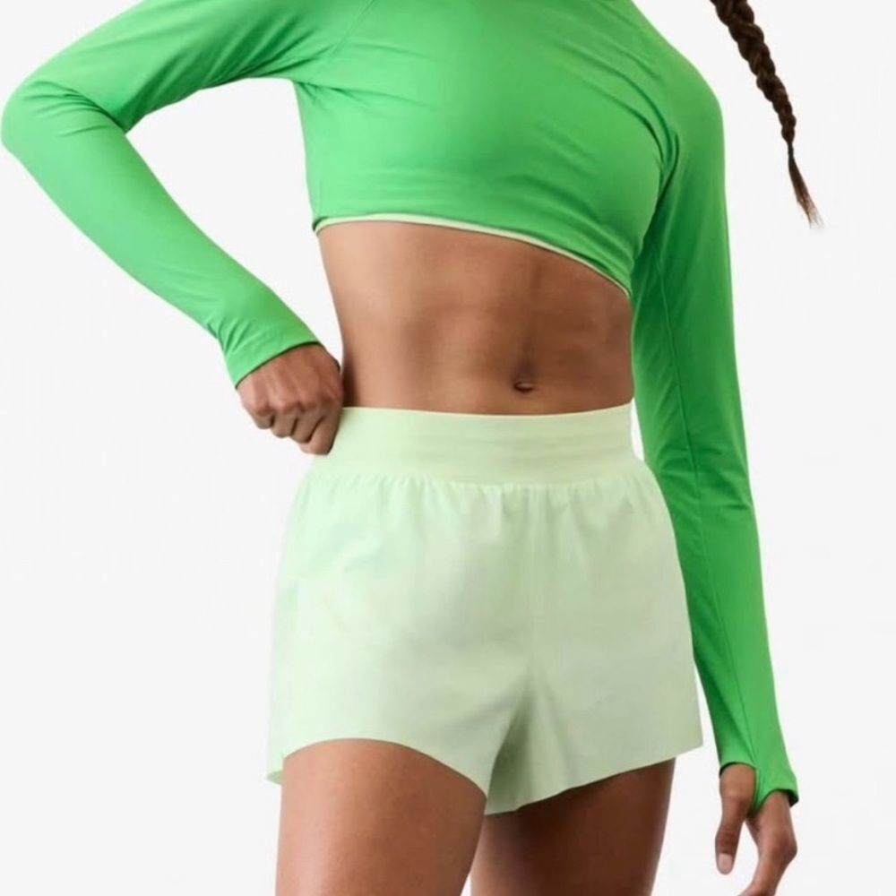 Athleta Fast Route Mint Green Shorts - small